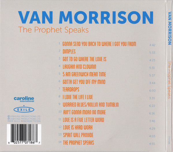 Van Morrison : The Prophet Speaks (CD, Album)
