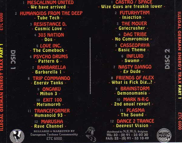 Various : Illegal German Energy Trax - Part 1 (2xCD, Comp)