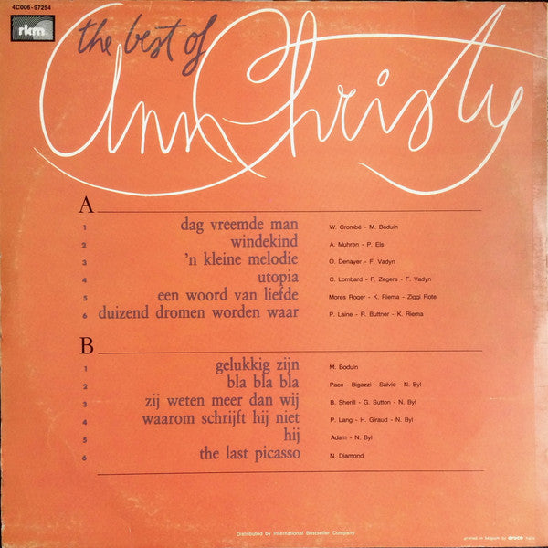 Ann Christy : The Best Of Ann Christy (LP, Comp, M/Print)