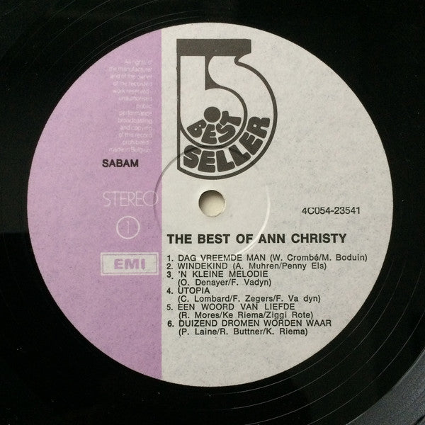 Ann Christy : The Best Of Ann Christy (LP, Comp, M/Print)