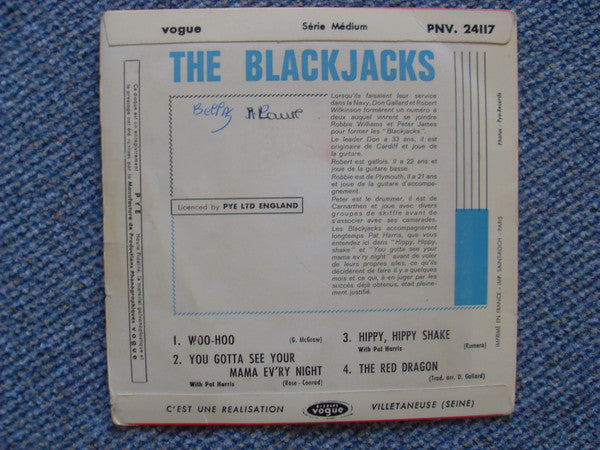 The Blackjacks, Pat Harris : Woo Hoo (7", EP, Mono)