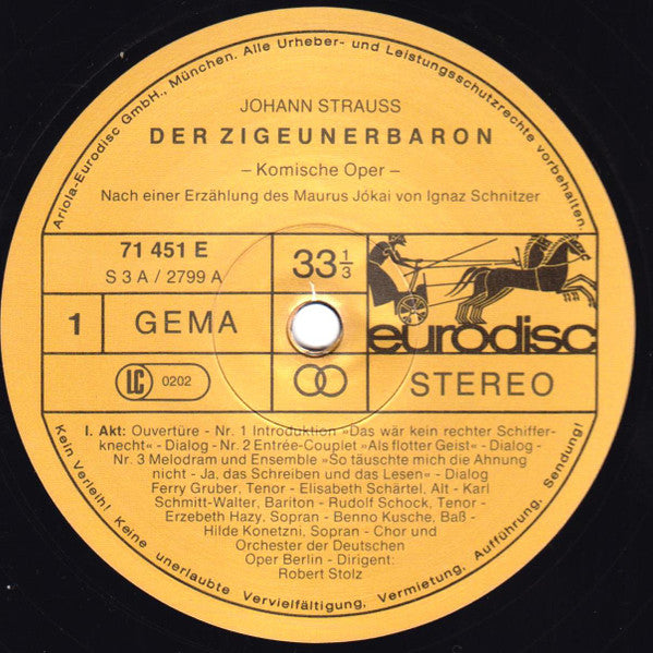 Johann Strauss Jr., Robert Stolz : Der Zigeunerbaron (2xLP, Album + Box)