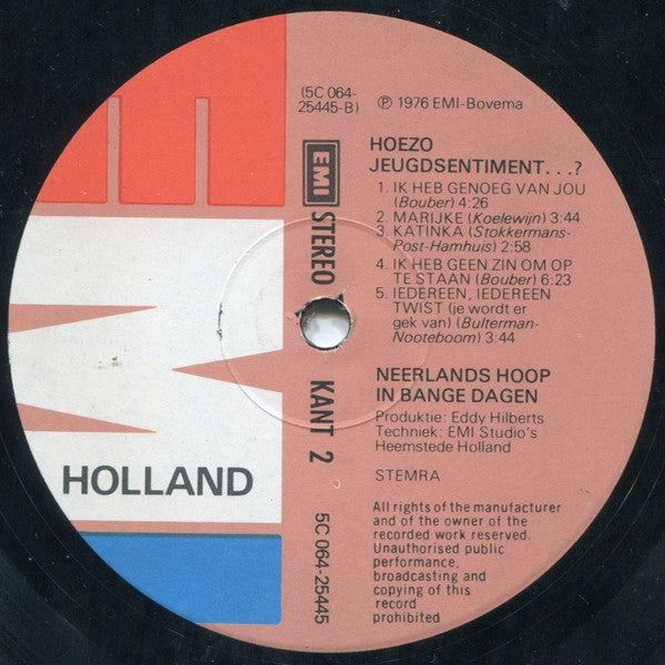 Neerlands Hoop In Bange Dagen : Hoezo Jeugdsentiment?... (LP, Album)