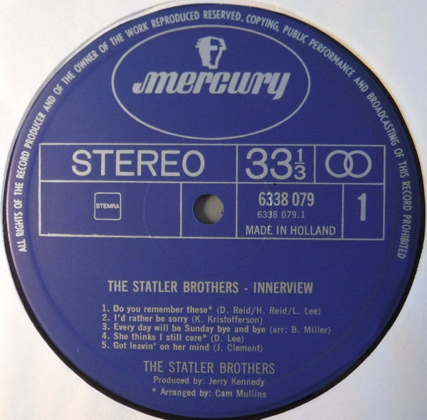 The Statler Brothers : Innerview (LP, Album)