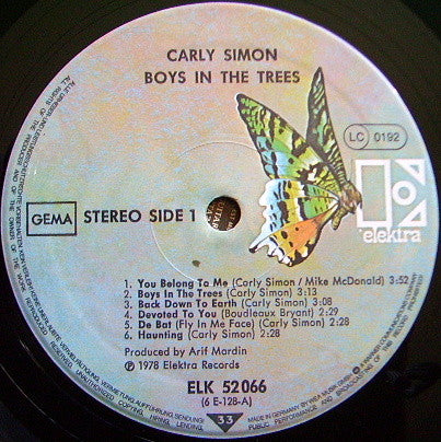 Carly Simon : Boys In The Trees (LP, Album)