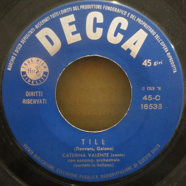 Caterina Valente : Till / Personalità (7")