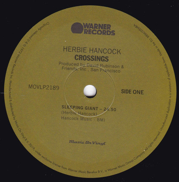 Herbie Hancock : Crossings (LP, Album, RE, Gat)