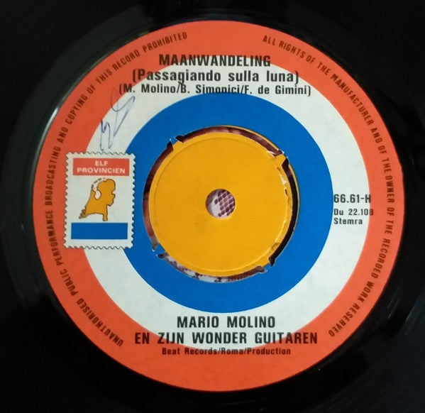 Mario Molino : Het Lied Van De Zee (I Sogni Del Mare ) (7")