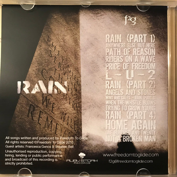 Freedom To Glide : Rain (CD, Album, RE)