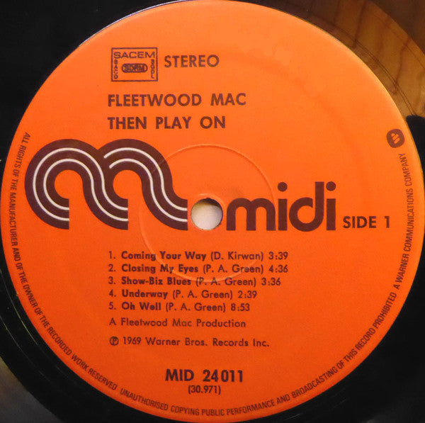 Fleetwood Mac : Then Play On (LP, Album, RE)