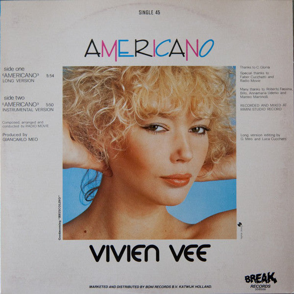 Vivien Vee : Americano (12", Maxi)
