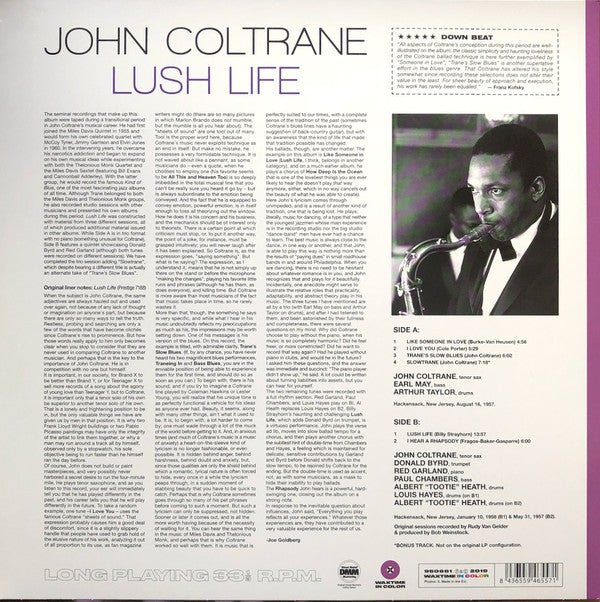 John Coltrane : Lush Life (LP, Album, Ltd, RE, Pur)