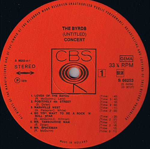 The Byrds : (Untitled) (2xLP, Album, Gat)