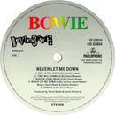 David Bowie : Never Let Me Down (LP, Album, RE, RM, 180)