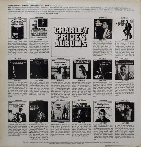 Charley Pride : A Sunshiny Day With Charley Pride (LP, Album)