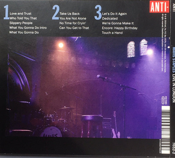 Mavis Staples : Live In London (CD, Album)