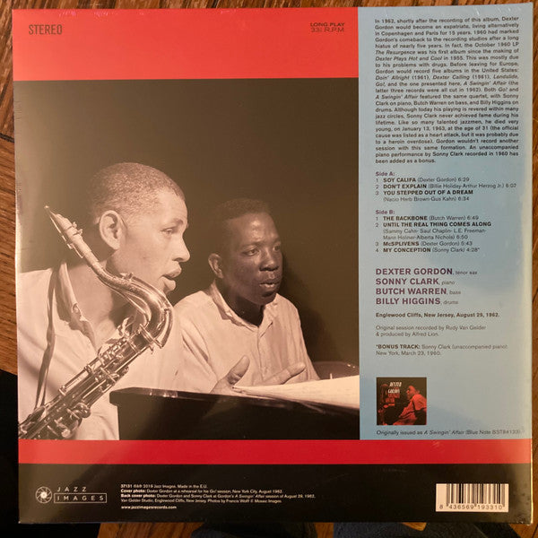 Dexter Gordon : A Swingin' Affair (LP, Album, RE, 180)