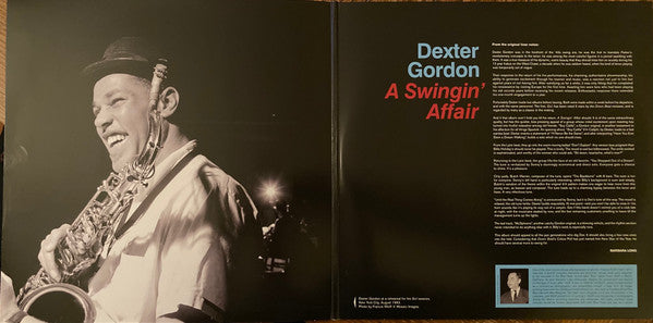 Dexter Gordon : A Swingin' Affair (LP, Album, RE, 180)