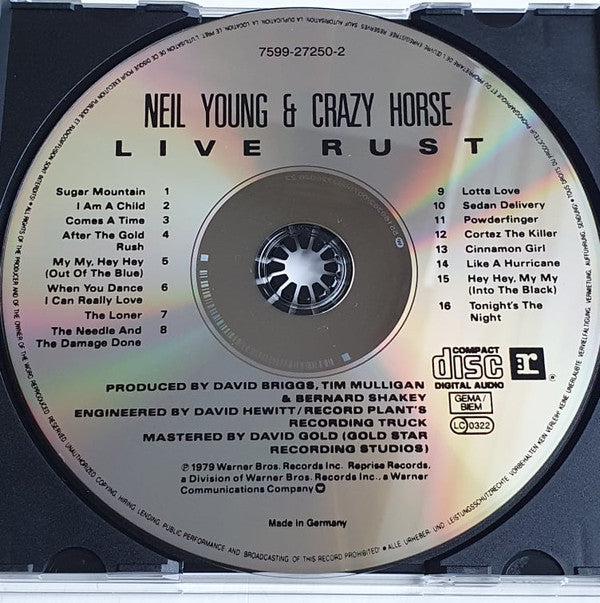 Neil Young & Crazy Horse : Live Rust (CD, Album, RE)