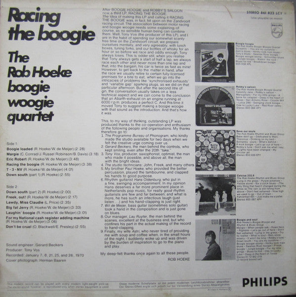 Rob Hoeke Boogie Woogie Quartet : Racing The Boogie (LP, Album)