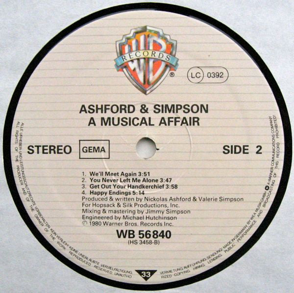 Ashford & Simpson : A Musical Affair (LP, Album)