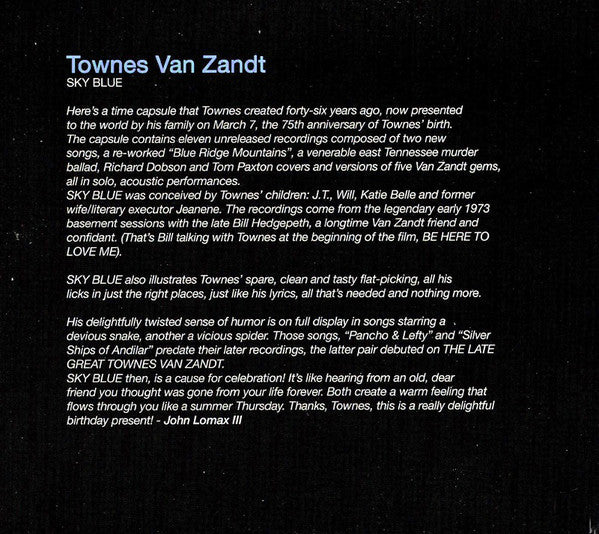 Townes Van Zandt : Sky Blue (CD, Album)