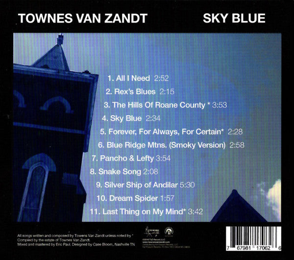 Townes Van Zandt : Sky Blue (CD, Album)