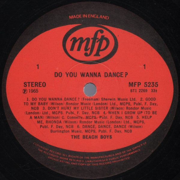 Beach Boys* : Do You Wanna Dance? (LP, Album, RE)