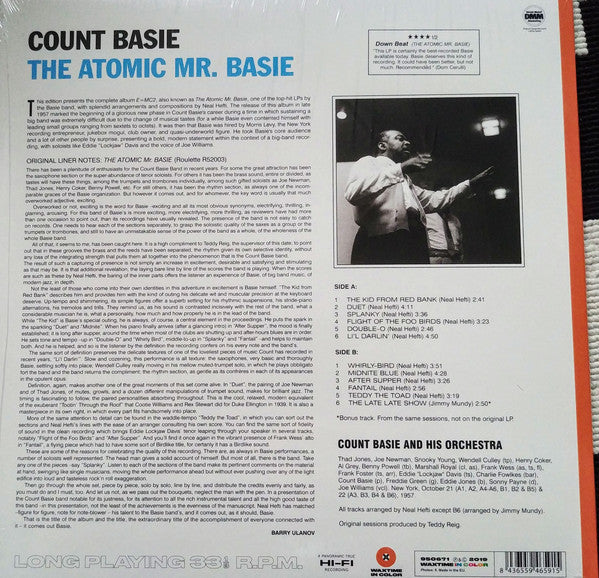 Count Basie : The Atomic Mr. Basie (LP, Album, Ltd, RE, RM, Ora)