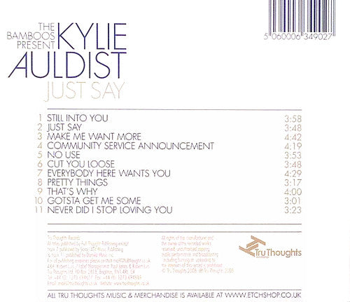The Bamboos Present Kylie Auldist : Just Say (CD, Album)