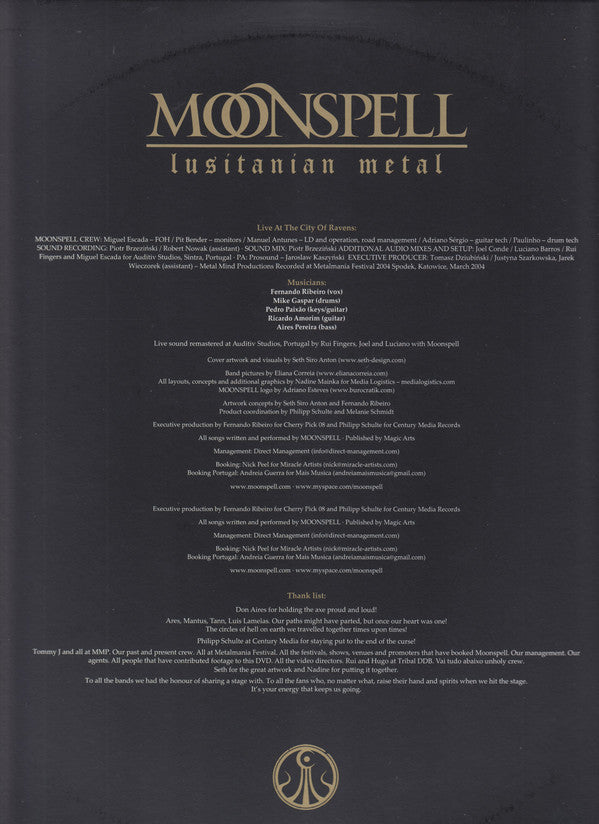 Moonspell : Lusitanian Metal (2xLP, Album, Ltd, Cle)