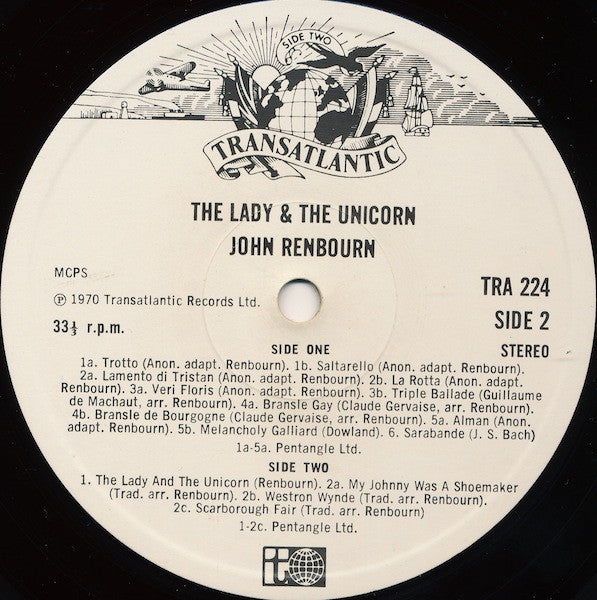 John Renbourn : The Lady And The Unicorn (LP, Album, RE)