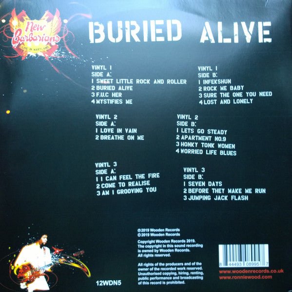 The New Barbarians : Live In Maryland - Buried Alive (3xLP, Album, Col)