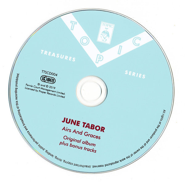 June Tabor : Airs And Graces (CD, Album, Dlx, RE, O-c)