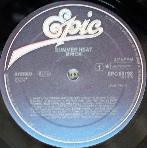 Brick : Summer Heat (LP, Album)