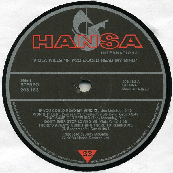 Viola Wills : If You Could Read My Mind (LP, Album)