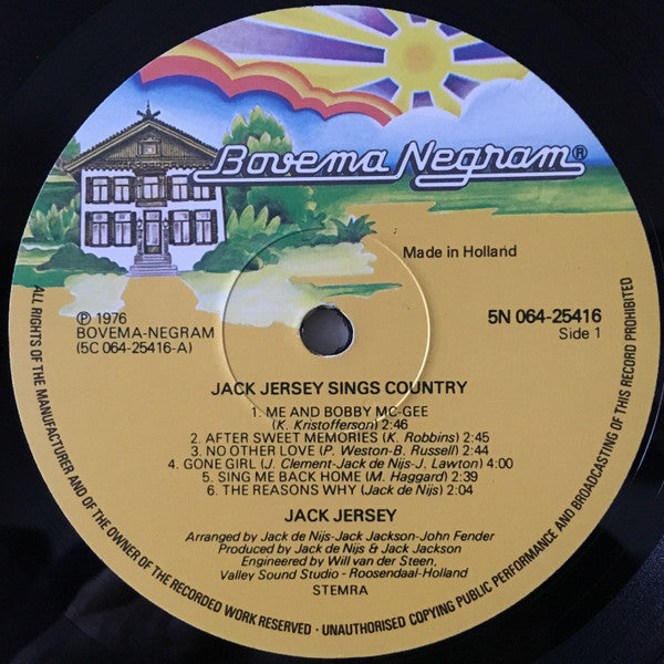 Jack Jersey : Jack Jersey Sings Country (LP, Album)