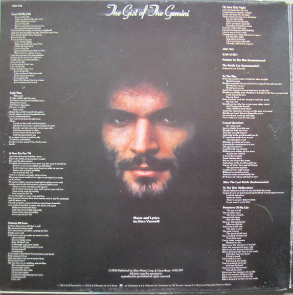 Gino Vannelli : The Gist Of The Gemini (LP, Album, RP, Gat)