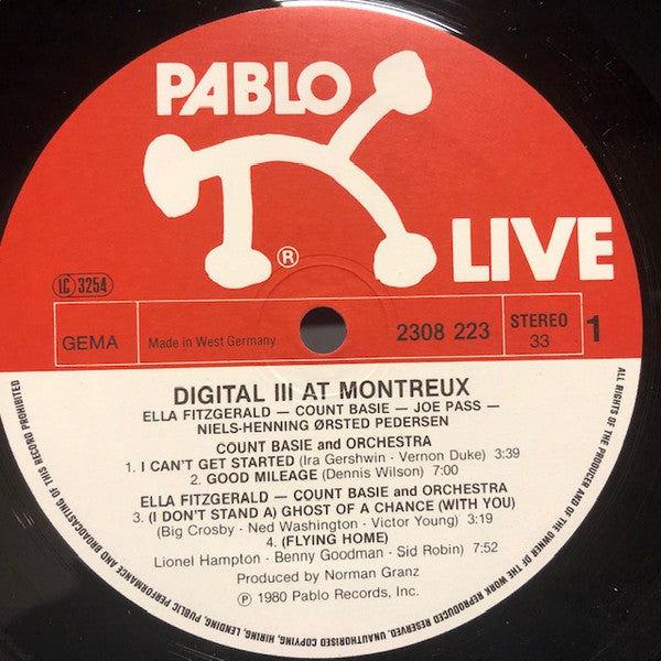 Ella Fitzgerald, Count Basie, Joe Pass, Niels-Henning Ørsted Pedersen : Digital Ill At Montreux (LP, Album)