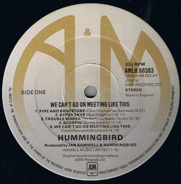 Hummingbird : We Can't Go On Meeting Like This (LP, Album)