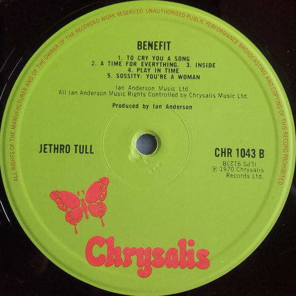 Jethro Tull : Benefit (LP, Album, RE, Gre)