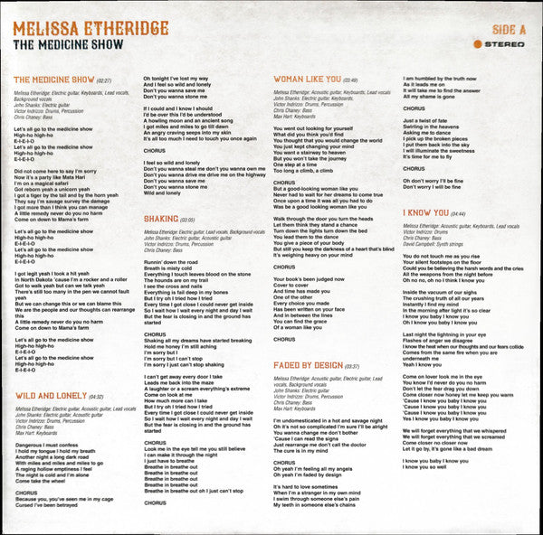 Melissa Etheridge : The Medicine Show (LP, Album)
