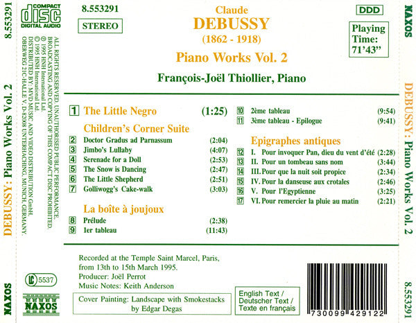 Debussy*, François-Joël Thiollier : Piano Works Volume 2 (CD, Album)