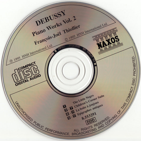 Debussy*, François-Joël Thiollier : Piano Works Volume 2 (CD, Album)