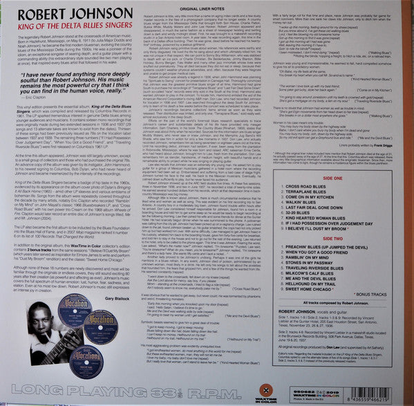 Robert Johnson : King Of The Delta Blues Singers (LP, Comp, Ltd, RE, Ora)