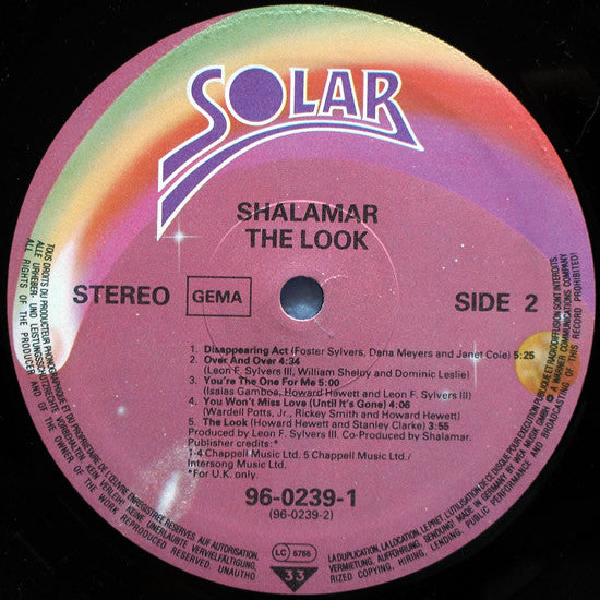Shalamar : The Look (LP, Album)