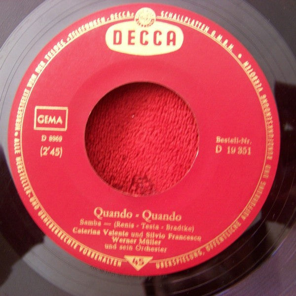 Caterina Valente Und Silvio Francesco : Quando - Quando (7", Single, Mono)