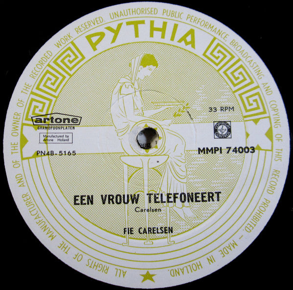 Fie Carelsen : Een Vrouw Telefoneert (10", Album, Mono)