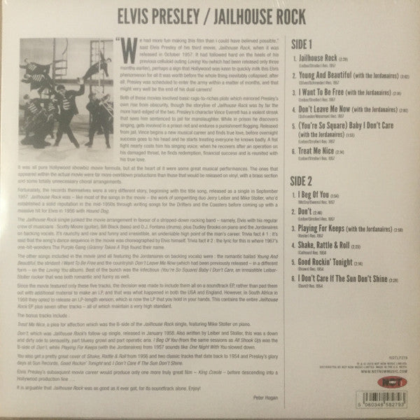 Elvis Presley : Jailhouse Rock (LP, Comp, Yel)