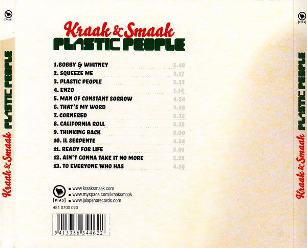 Kraak & Smaak : Plastic People (CD, Album, Dig)